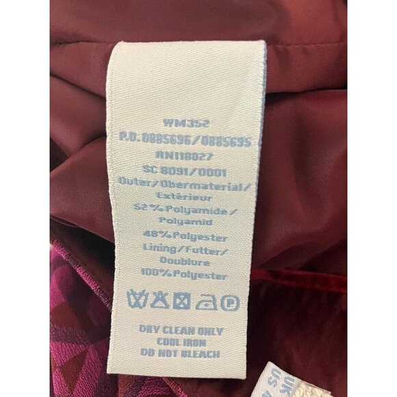 Boden Womans Purple Chino Dress Pants Geometric Paisley Size 4R Romania 27x30 - Picture 10 of 11